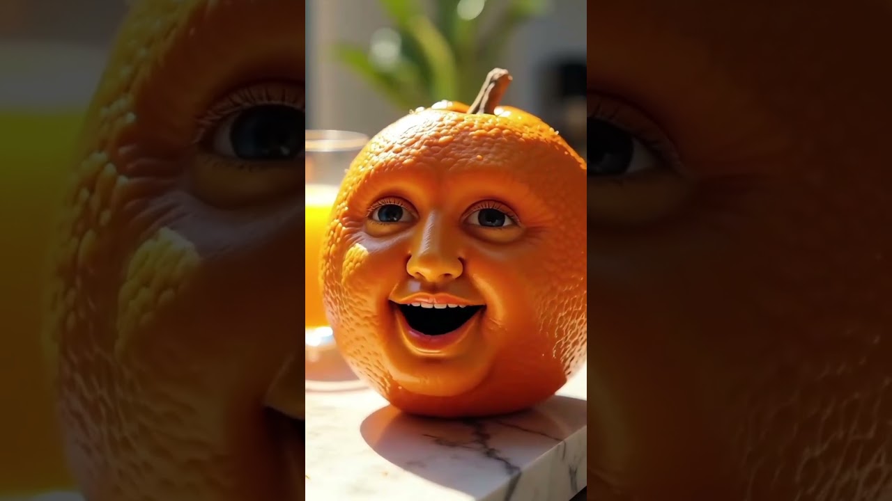 "The Orange with a Smile 🍊✨ | A Slice of Sunshine"