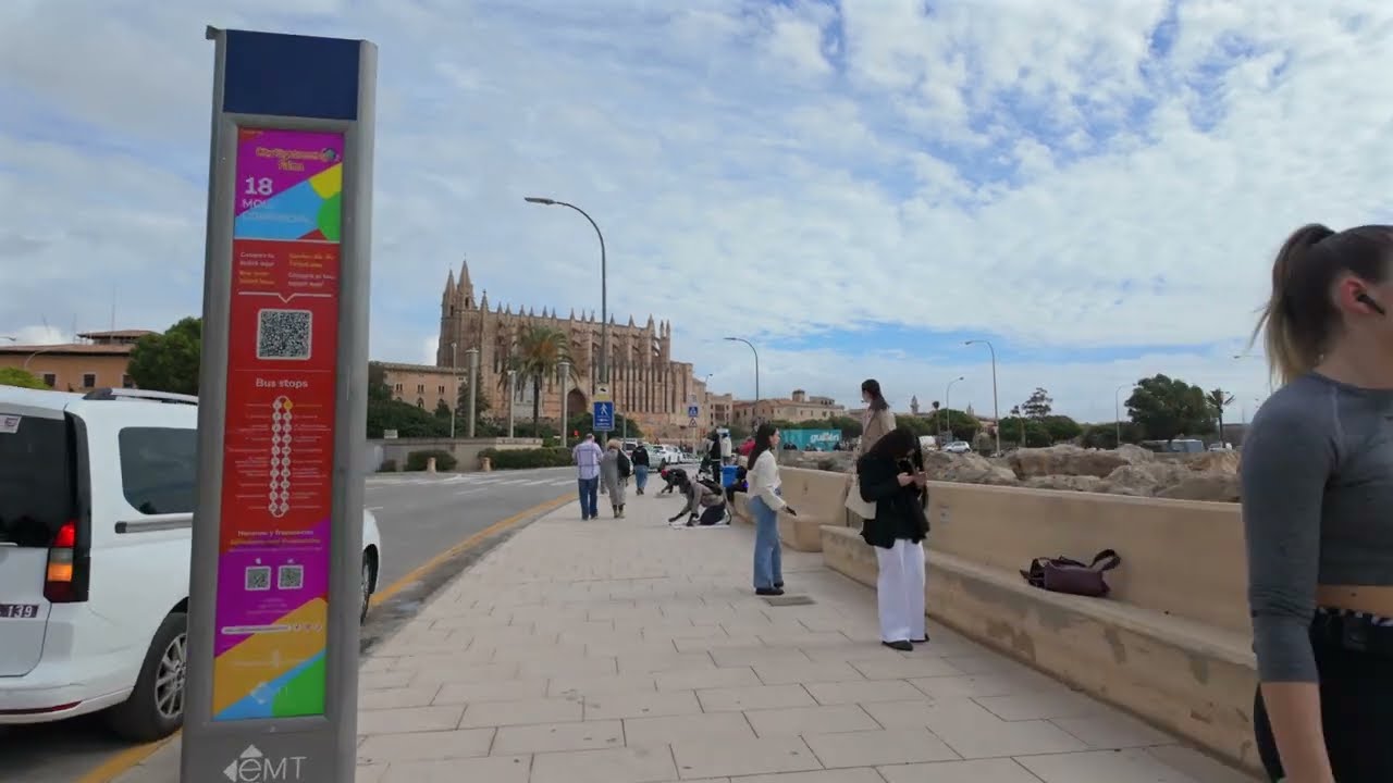 Palma de Mallorca, Spain: Scenic Bicycle Tour in 4K | Coastal Ride | 11:11 AM, March 11, 2025