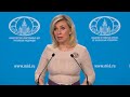 Мария Захарова о реакции России и Азербайджана на экономические вызовы и транспортном коридоре