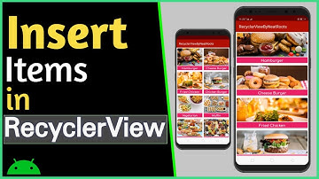 RecyclerView Code in MainActivity - Items insertion in RecyclerView  - #7