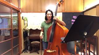 シマンドル教則本 15ページ NO.1とNO.2. Simandl Method book1 P.15 .  no.1 no.2 (~ 2nd position.)