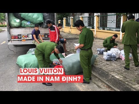 Video 4 tấn quần áo hàng hiệu Louis Vuitton sản xuất... - youtube