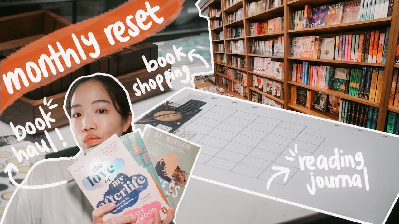 MONTHLY RESET: book shopping + haul, updating reading journal & closet ...