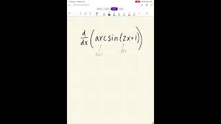 Derivative of arcsin(2x+1) #maths #derivatives #calculus #trigfunctions #chainrule