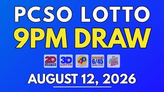 PCSO Lotto Result Today August 12, 2026 | 9PM LIVE Results