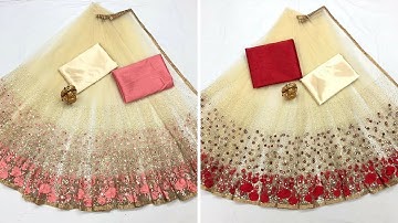#Latest Super Net # Saree designs 2018// embroidery designer sarees !!! trending now