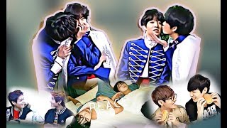 V - Jungkook Reaction To Kiss On Cheek Taekookvkook Real Moments 2018