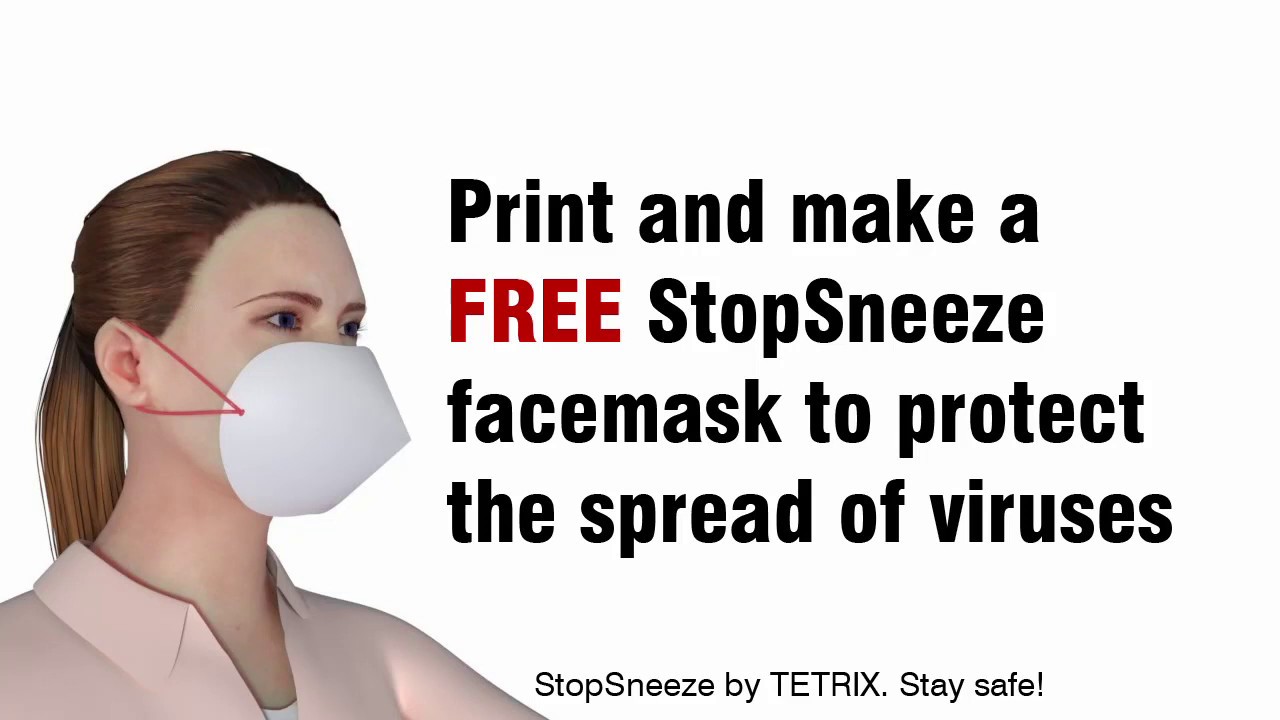 StopSneeze DIY - Make your own disposable face mask for FREE