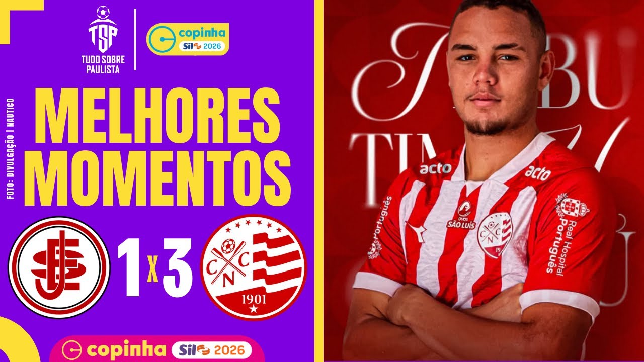 JUVENTUDE 1 X 3 NÁUTICO | GOLS DO JOGO E MELHORES MOMENTOS | COPINHA 2026 | 2ª RODADA