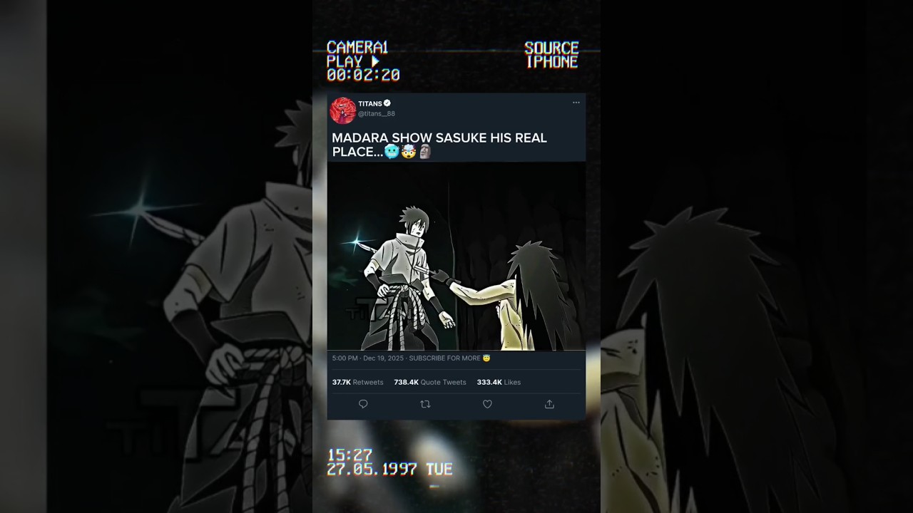 MADARA SHOW SASUKE HIS REAL PLACE...🥶🤯🥵 