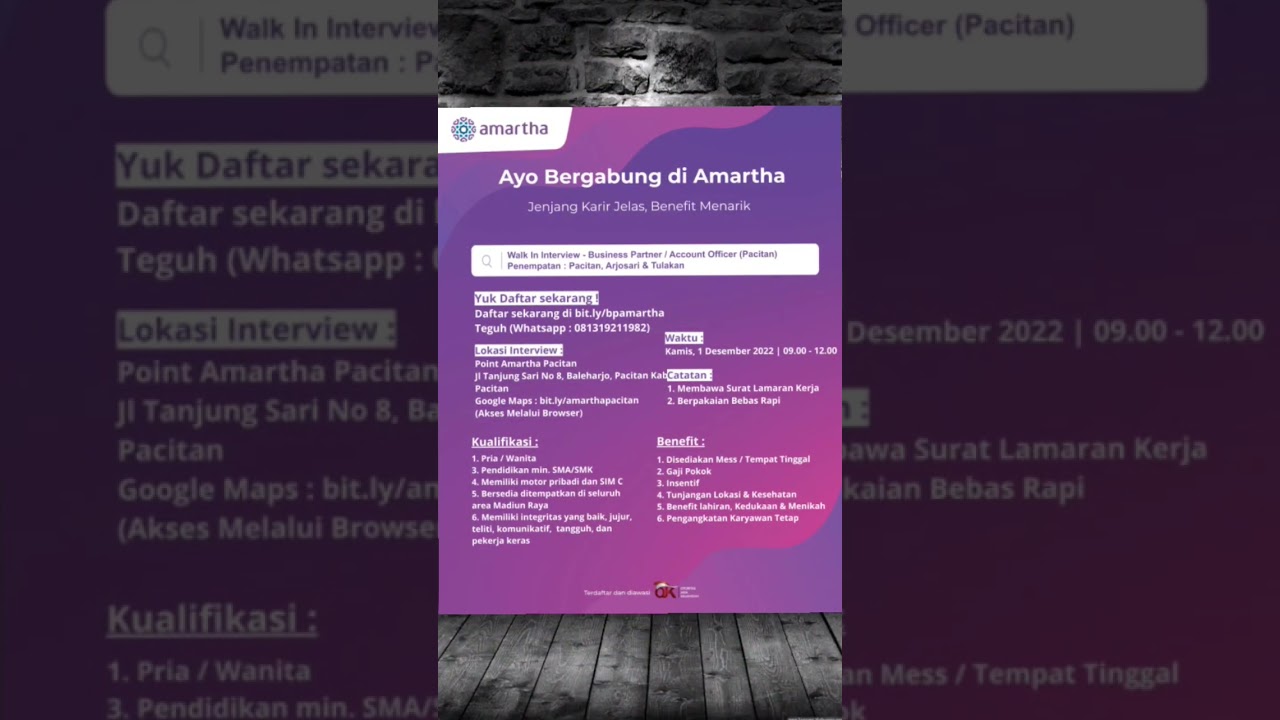 LOWONGAN KERJA TERBARU 22 NOVEMBER 2022 