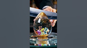 Cutting a Resin Egg Full of Gummy Bears 🪄🍬 | Satisfying Slice #shorts  #ai #asmr #viral