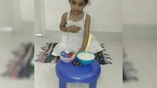 Fine motor skill activity (stacking with fork)