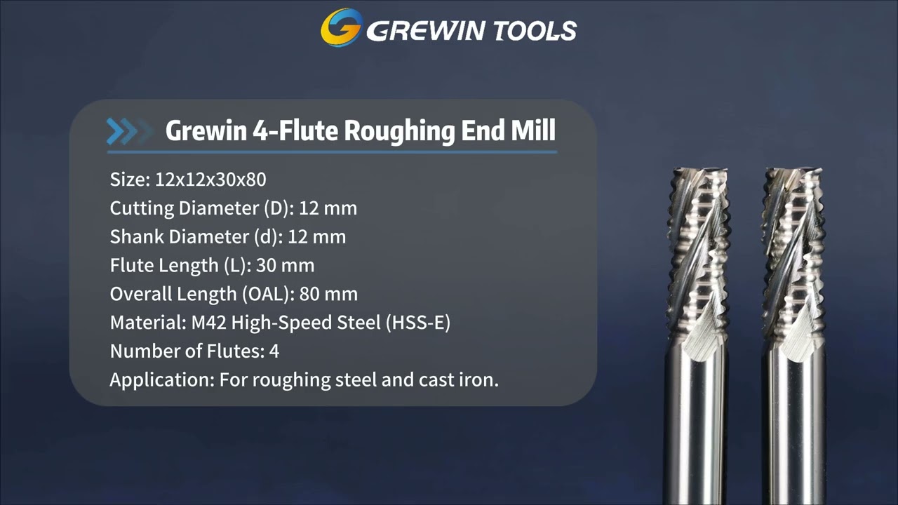 Grewin 4-Flute Roughing End Mill 
