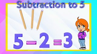 Subtraction Within 5 Practice | Let's Subtract - Preschool and Kindergarten Math!