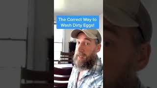 The correct way to wash dirty eggs!