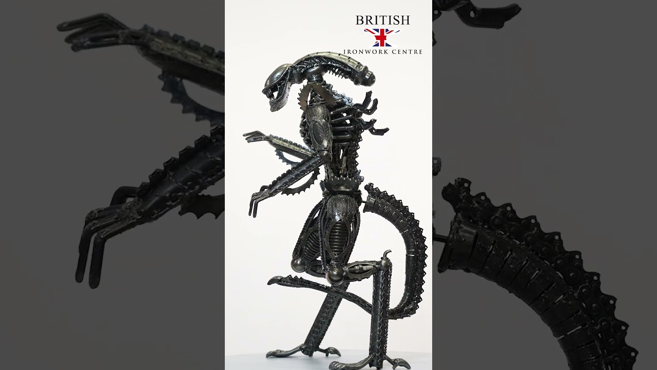 Recycled Metal Parts Intergalactic Alien Sculpture