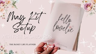May Set Up in my Undated A5 Rosey Planner  - Monthly, Weekly & Daily Setup & Free Dashboards
