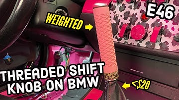 BMW E46 threaded shift knob adaptor install - Bamshift weighted extended performance shifter DIY M3