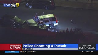 Police shooting turns into brief pursuit that ends in a crash
