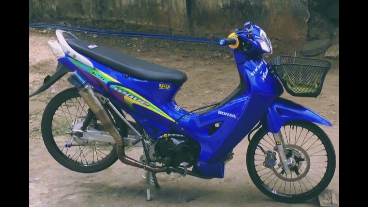 Wave 125 Blue thunder street thai smooth paint Solid Garr