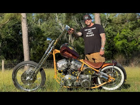 Indian Larry Harley Panhead Chopper - Mr. Tiki’s Shop Droppings - Billy Lane