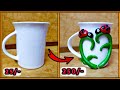 I customized my coffee mug with polymer clay 