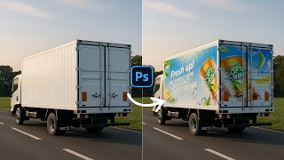 How to make truck mockup in Adobe Photoshop
