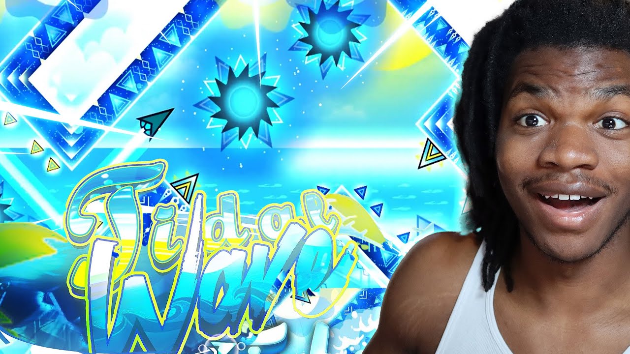 REACTING TO GEOMETRY DASH TOP 1 HARDEST LEVEL... TIDAL WAVE