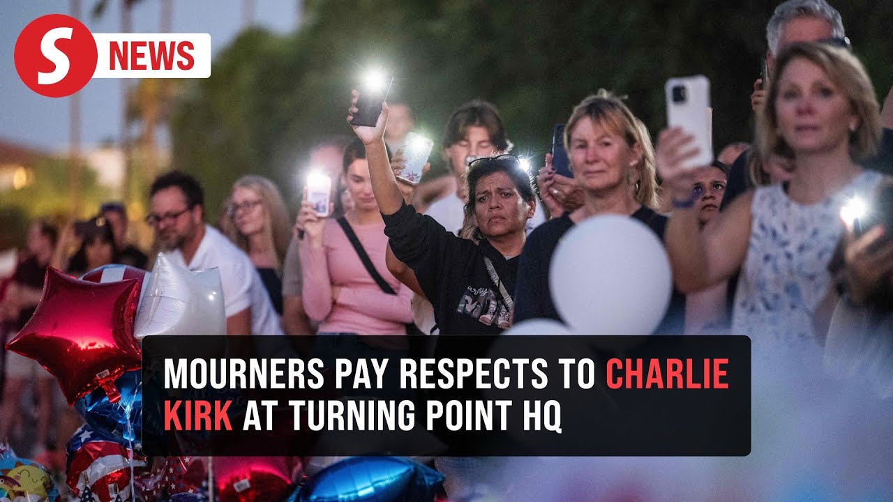 'All walks of life' pay respects to Charlie Kirk at memorial outside Turning Point headquarters