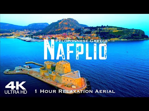 [4K] NAFPLIO Ναύπλιο 2024 🇬🇷 1 Hour Drone Aerial Relaxation Film | Greece Πελοπόννησος Ελλάδα