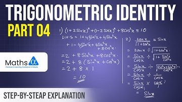 Trigonometric Identity - part 04 | Maths Alpha | Dharana Siriwarnage