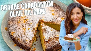 Orange Cardamom Olive Oil Cake! Deliciously moist and citrusy!
