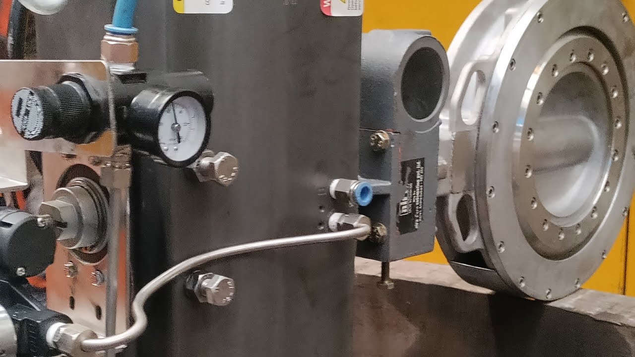 Butterfly value with Pneumatic Accutor Testing With Sources - YouTube