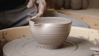 real time throwing of a pouring bowl (ASMR)