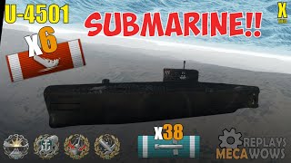 Submarine U-4501 6 Kills & 237k Damage | World of Warships Gameplay