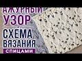 Схема узора !!! Невероятный ажурный узор спицами |  Knitting Pattern | Wunderschönes Lochmuster