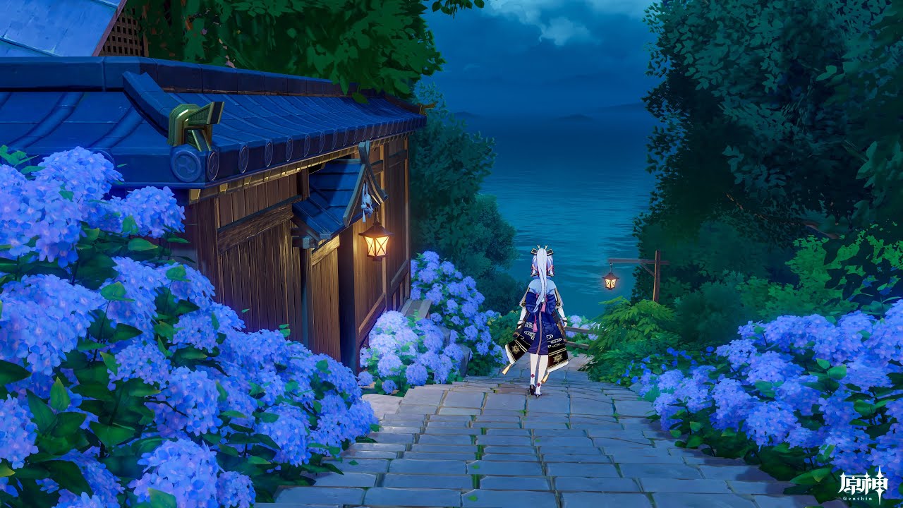 原神】塵歌壺-海の見えるあじさい坂(リメイク版) Genshin Impact
