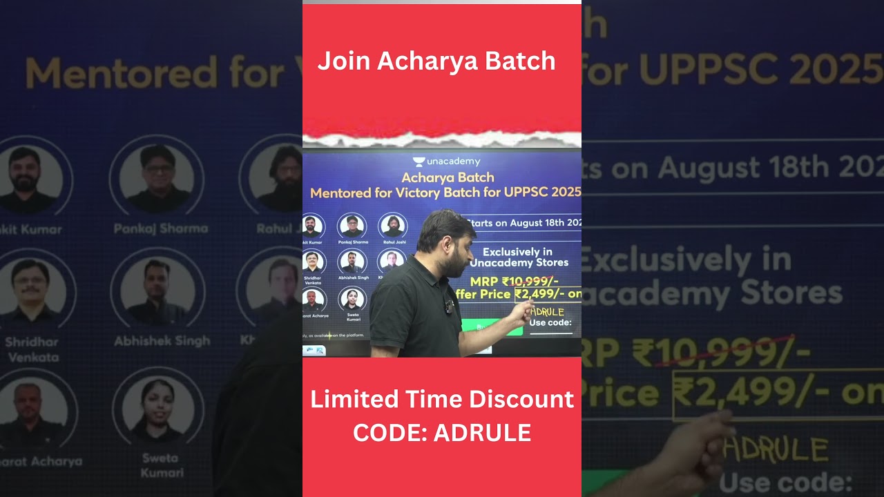 BIGGEST Independence Day Offer on Acharya Batch | UPPSC LT Grade 2025 | Code ADRULE