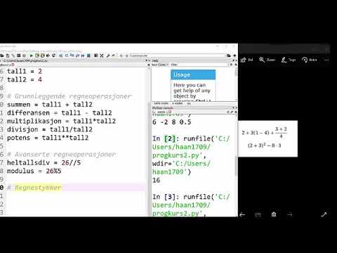 Programmering, del 2: Matematiske operasjoner - YouTube