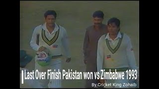 Last Over Finish Zimbabwe tour of Pakistan 2nd ODI @ Rawalpindi, Dec 25 1993