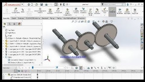 CREATING  SPUR GEAR TRAIN USING SOLIDWORKS MOTION