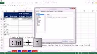 Excel Magic Trick 1069: Displaying Decimal and Fractional Inches in Excel: 1/3" or 2.5" or 2 1/3" screenshot 5
