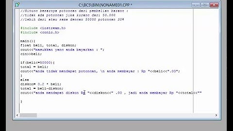 [C++] Menghitung Diskon dengan percabangan IF else