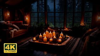 Rain Sounds - Enchanting Cabin in the Forest Rain 4K to Sleep Fast, Beat Insomnia, Sleep Deep