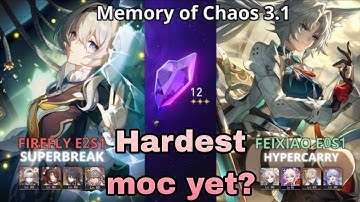 New MoC 12 f2p showcase | Firefly superbreak 0 cycle | Feixiao fua team clears moc |HONKAI STAR RAIL