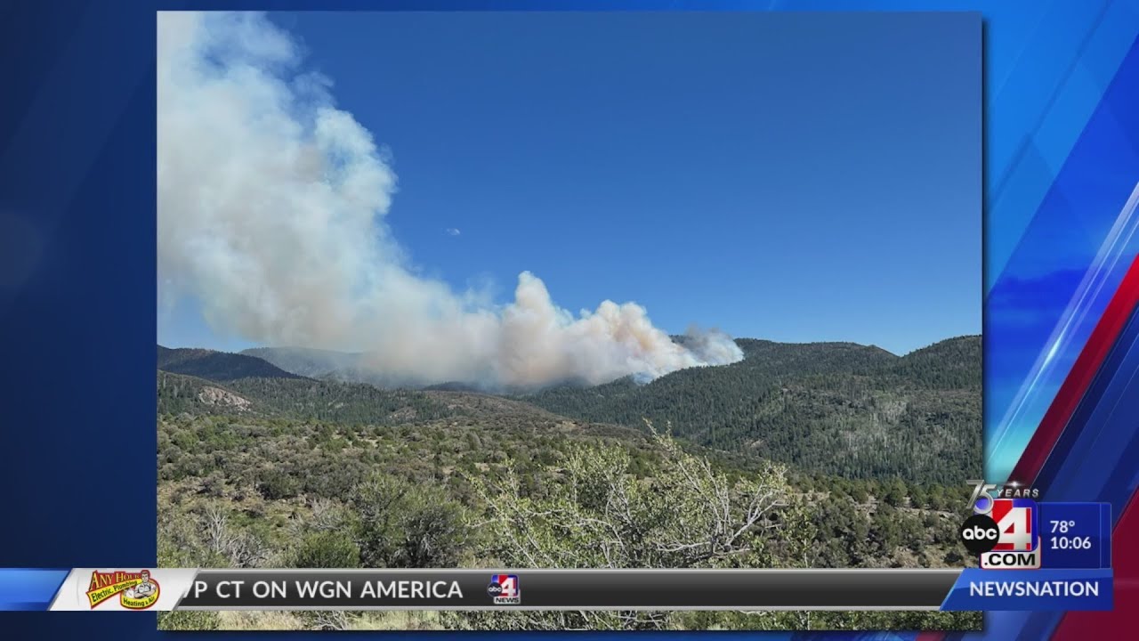 Lightning causes wildfire just south of Beaver - YouTube