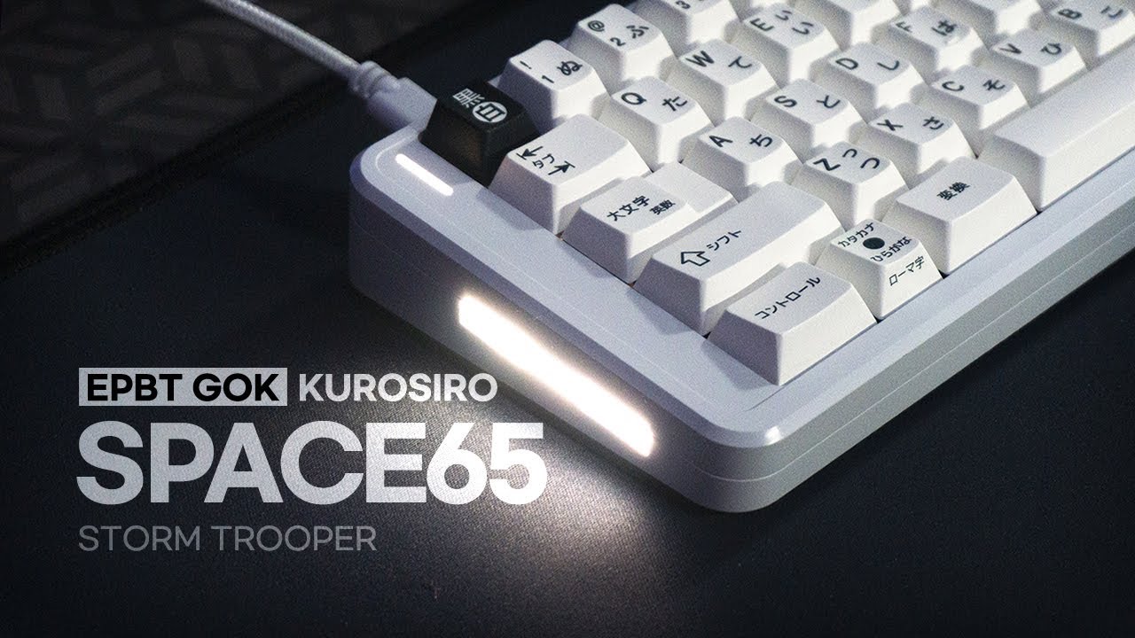 SPACE65 R1 StormTrooper Gateron Black Inks PBT Typing sound - YouTube