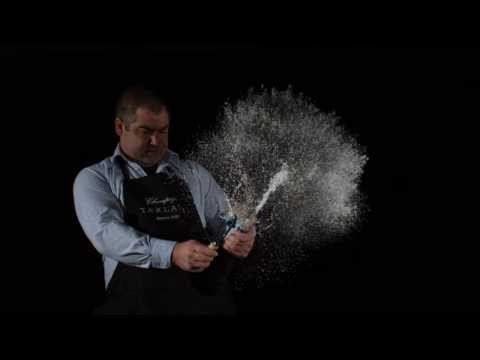 slow motion champagne