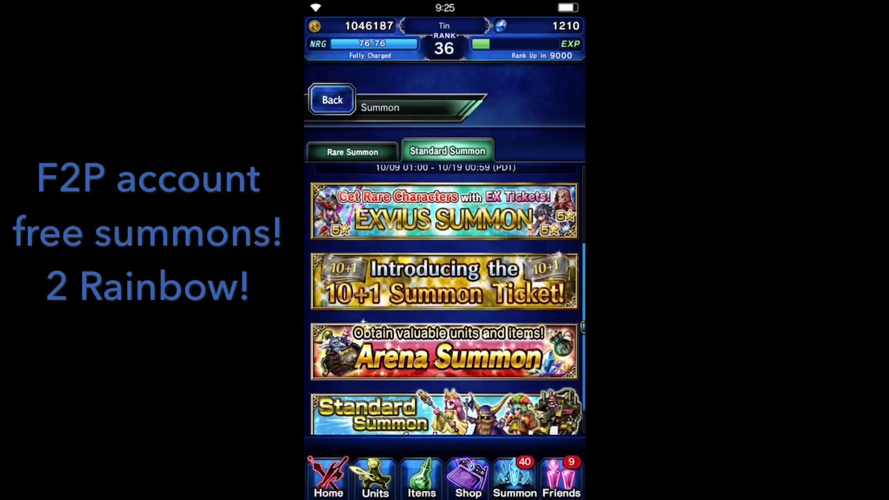 FFBE - free summons on my F2P account!